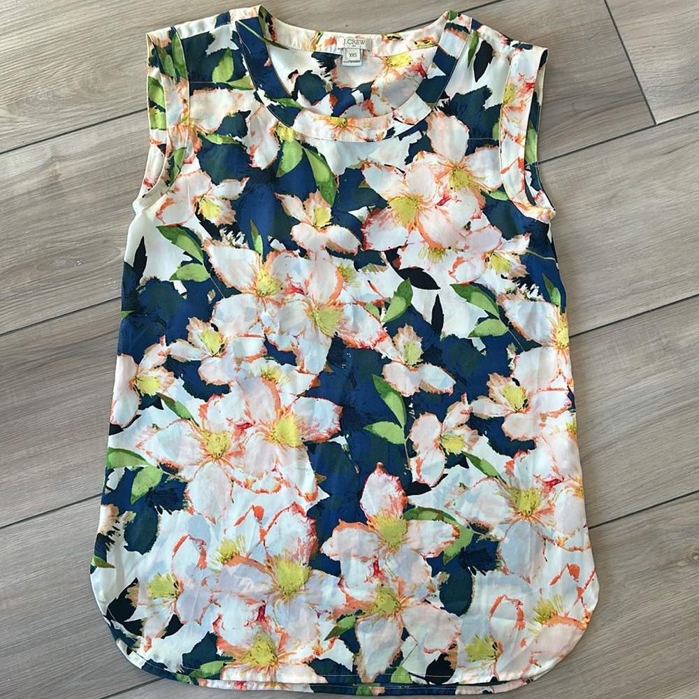 J.Crew floral blouse XXS